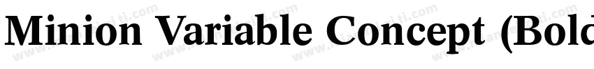 Minion Variable Concept (Bold)字体转换